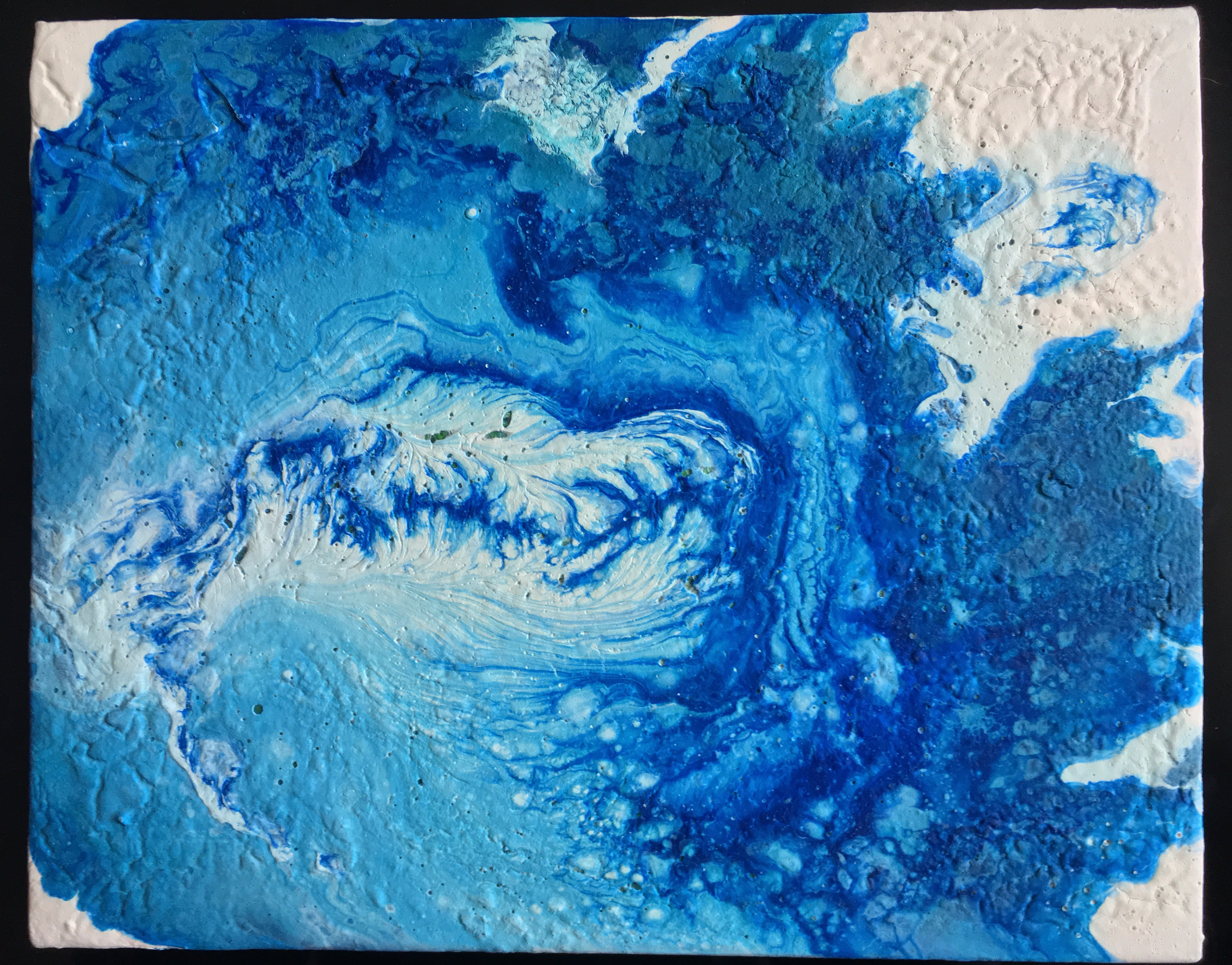 Dry Blue and White jug pour